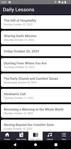 Screenshot Bible Study Daily