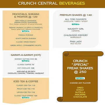 Crunch menu 