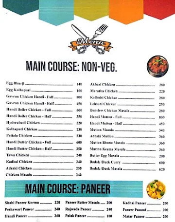 Hotel Maufa Place menu 