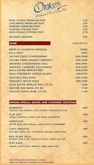 Orkoss Restaurant & Lounge Bar menu 3