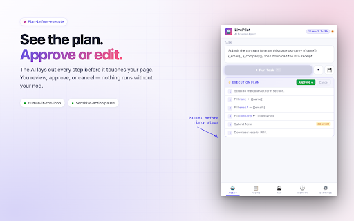 LivePilot- Free AI Browser Automation Agent screenshot 2