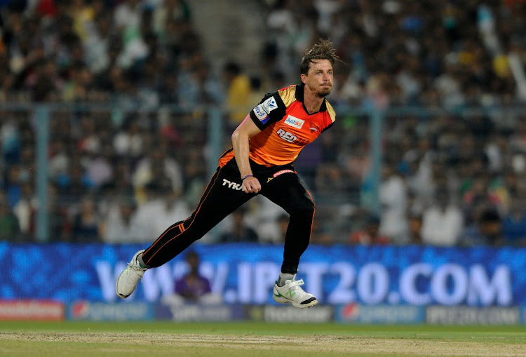 Dale Steyn of Sunrisers Hyderabad bowls during match 38 of the IPL 2015 (Indian Premier League) against Kolkata Knight Riders at Eden Gardens Stadium in Kolkata, India on May 04, 2015.