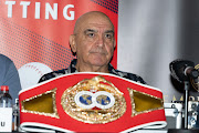 Stan Christodoulou at a weigh-in at Emperors Palace last year. 