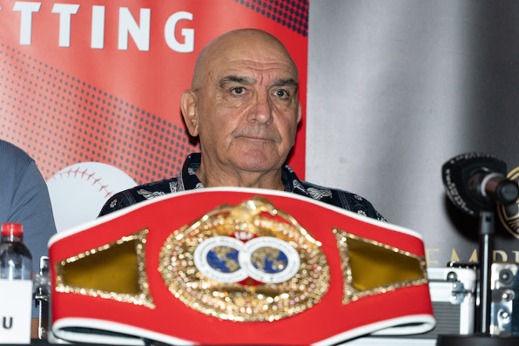 Stan Christodoulou at a weigh-in at Emperors Palace last year.