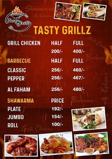 Tasty Grillz menu 