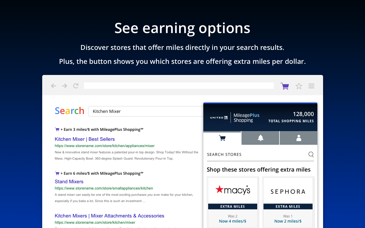 United Airlines MileagePlus® Shopping button Preview image 6