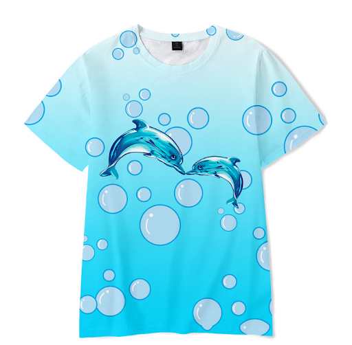 Title 6, Dolphin 3D Digital Printing Adult Short Sleeve ...