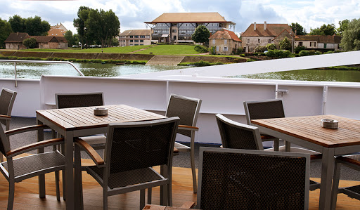 Dine al fresco on Avalon Creativity's Sky Deck bistro.