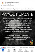 Some of the communications from the Stokvel Facebook page.