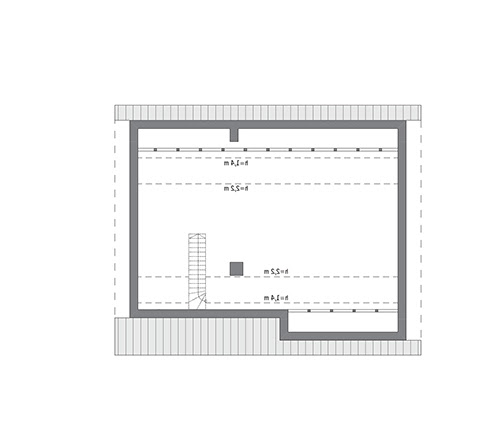 Miarodajny - wersja 5 - C333v5 - Rzut poddasza do indywidualnej adaptacji (83,4 m2 powierzchni użytkowej)