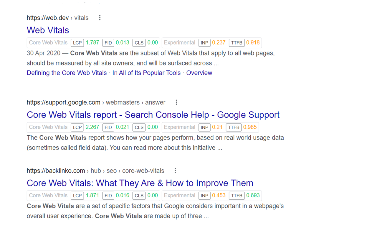 Core SERP Vitals Preview image 0