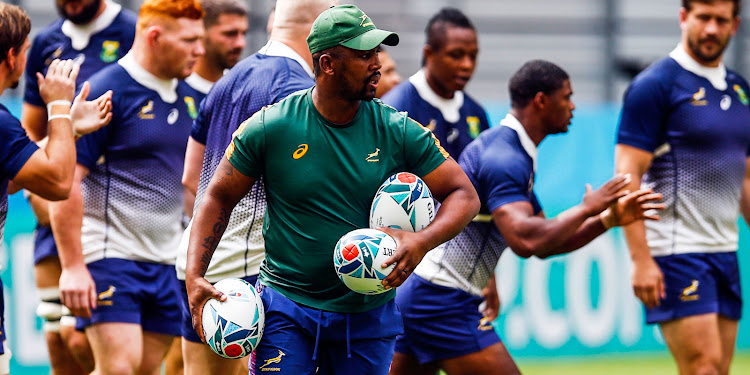 Springbok assistant coaches Mzwandile Stick.