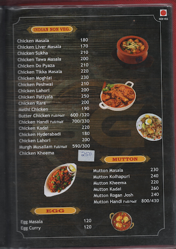 Sai Krupa Family Restaurant & Bar menu 