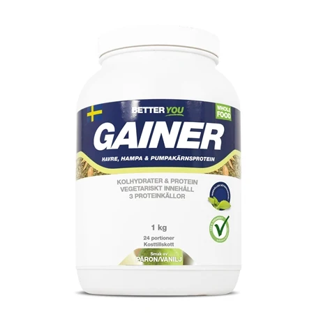 Better You Vegetarisk Gainer 1kg - Päron Vanilj