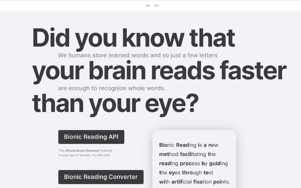 Bionic Reading Extension Preview image 0