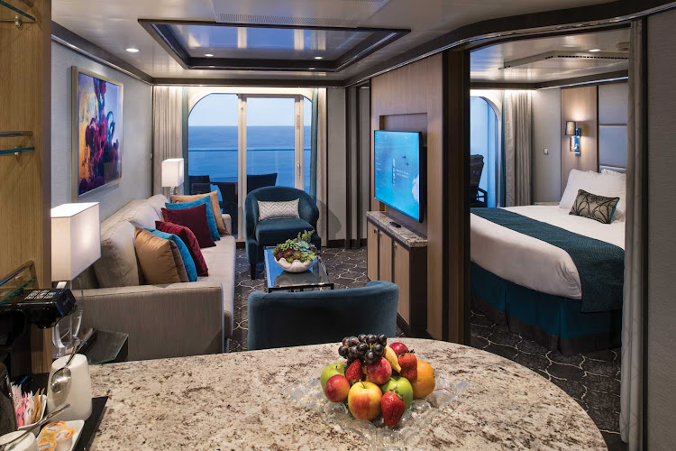  A one-bedroom Grand Suite on deck 10 of Symphony of the Seas. 