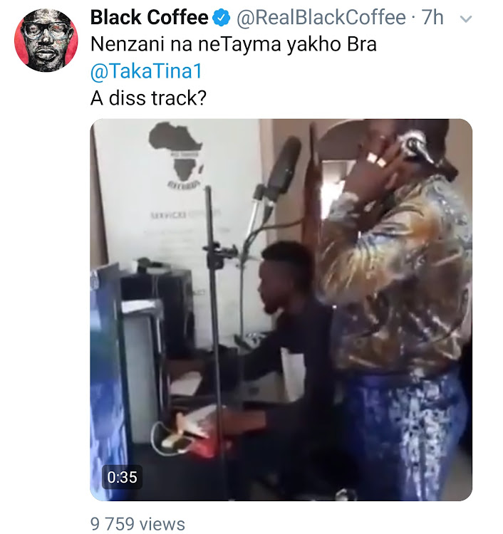 Black Coffee's tweet.