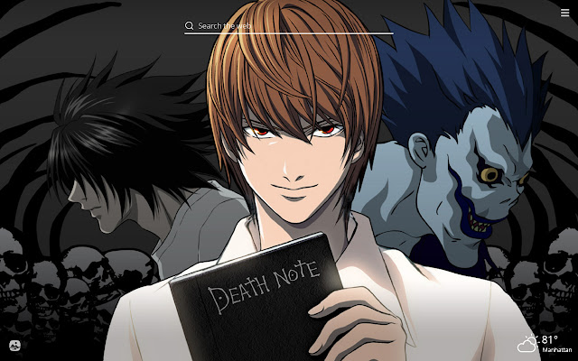 Death Note HD Wallpaper New Tab Theme