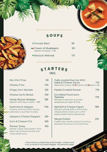 Nezo Cafe & Lounge menu 