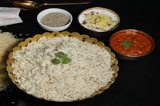 Zeera Rice With Raita Or Gravy (Serves 1-2)