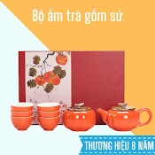 Bộ Ấm Trà Gốm Sứ