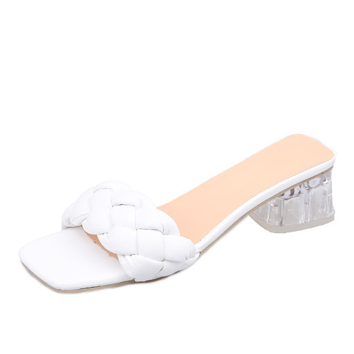 Title 1, Womens Fashion Square Toe Woven One-Line Block...