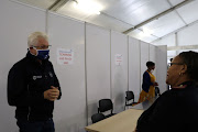 Western Cape premier Alan Winde at the new Covid-19 screening and triage centre at Mitchells Plain Hospital in Cape Town on Wednesday.