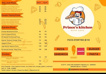 Prince's Kitchen menu 