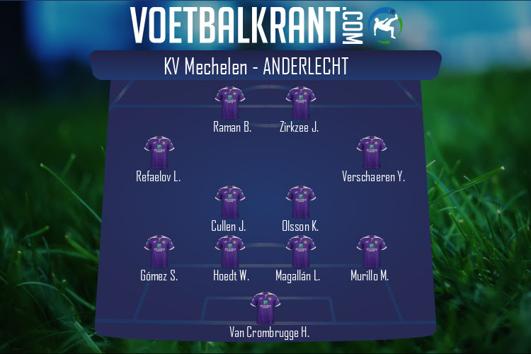 Opstelling Anderlecht | KV Mechelen - Anderlecht (23/01/2022)