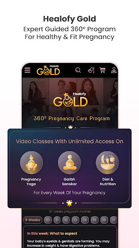 Screenshot Healofy Pregnancy & Parenting