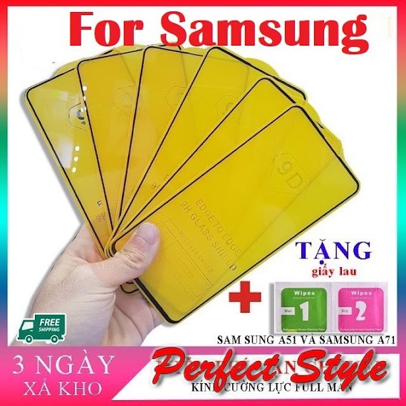 Cường Lực Full Màn Samsung M62 A72 A10/M10 A10S A20 A30/A30S A50 A50S A70 A7 A9 2018 M20 J4 Plus J6 Plus A12 A51 A71 A2