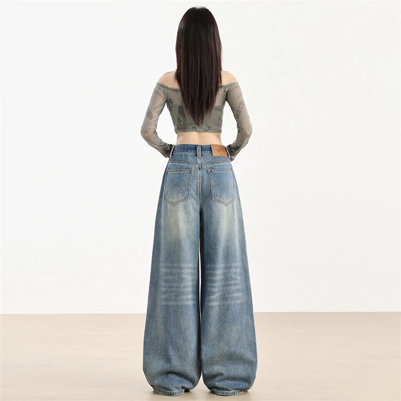 Dames All-match losvallende mopping broek. Comfortabele en stijlvolle broek, veelzijdig te combineren voor elke gelegenheid. Ideaal voor een relaxte look.