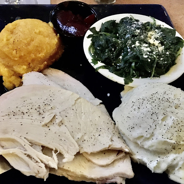 Turkey dinner- no stuffing or gravy