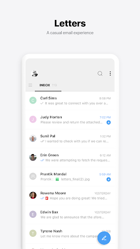 Screenshot Letters - An email experience