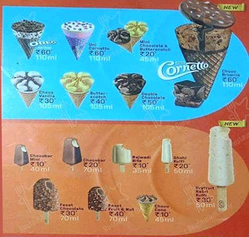 Kwality Wall's Frozen Dessert And Ice Cream Shop menu 