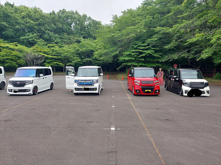 Nボックスカスタムの軽車カスタムオフ会&ツーリング・茨城県・サテライト水戸・いいね！&コメントありがとうございます！・参加された皆様お疲れ様でした。に関するカスタム事例の投稿画像5枚目