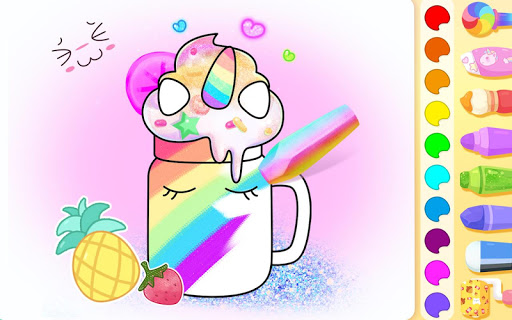 Animated Coloring for Kids - Unicorn and Princess