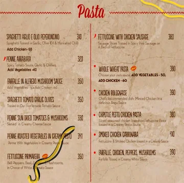 Flip Bistro and Pizzeria menu 