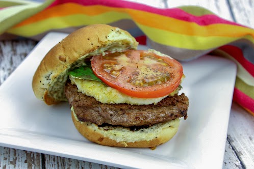 Sweet Balsamic Glaze Caprese Burger