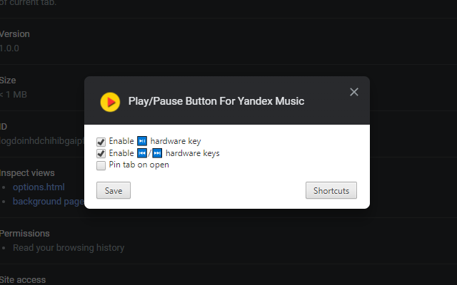 Play/Pause Button For Yandex Music Preview image 1