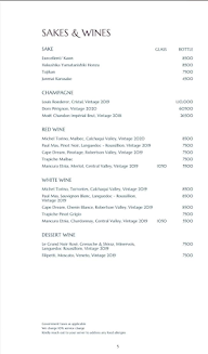 Tipple menu 5