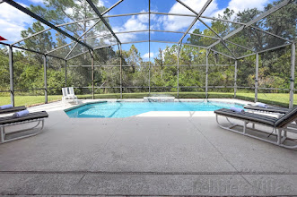 Conservation views from the pool and spa deck of this Terra Verde vacation villa