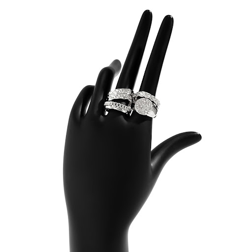 Title 10, Trendy Design Geometric Glossy Water Drop Ring....