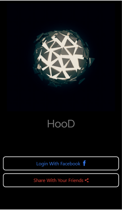 HooD-The Neighborhood Chat App Screen 1