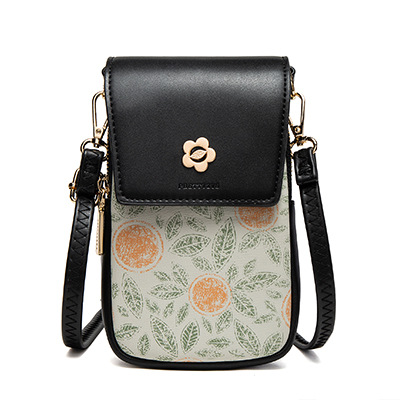 Title 2, Womens Korean Style PU Printed Zipper Buckle C...