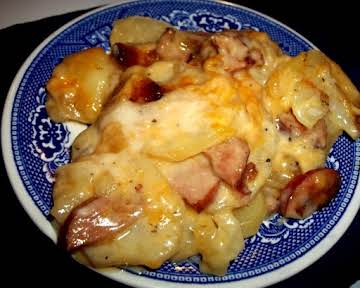 Creamy Scalloped Potatoes & Kielbasa -My Way