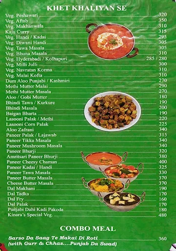 The Kinara Village Dhaba menu 