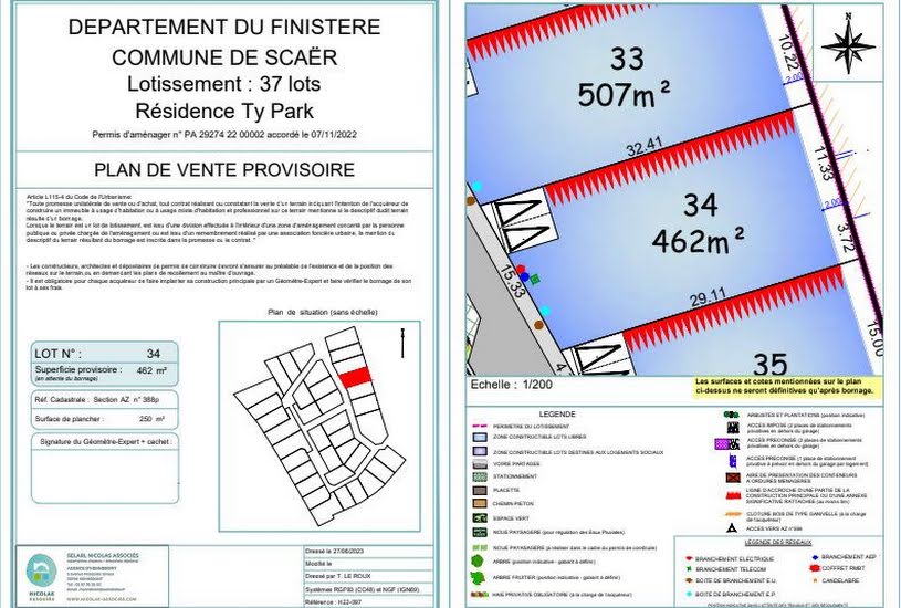  Vente Terrain à bâtir - à Scaër (29390) 