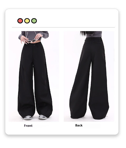 Title 8, High Waist Straight Black Suit Wide Leg Flared ...