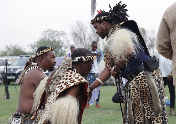 King Misuzulu kaZwelithini appoints Prince Vanana Zulu and Sipho Mhlongo as commander generals of amabutho during Umkhosi weLembe at KwaDukuza, KwaZulu-Natal.